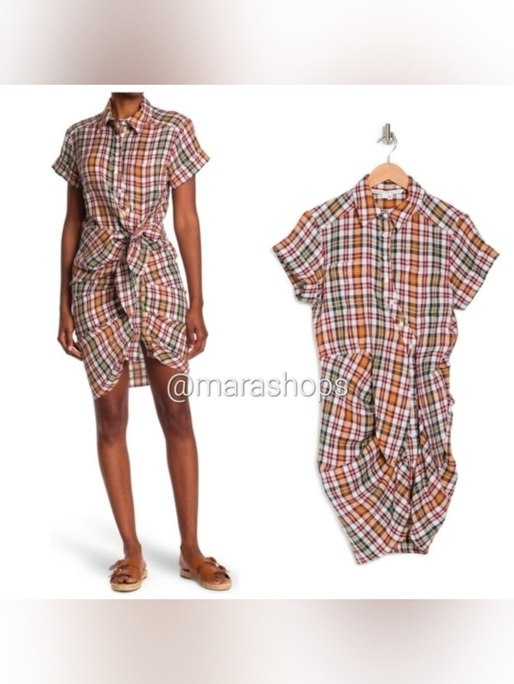 Veronica Beard Sierra Plaid Shirt Dress